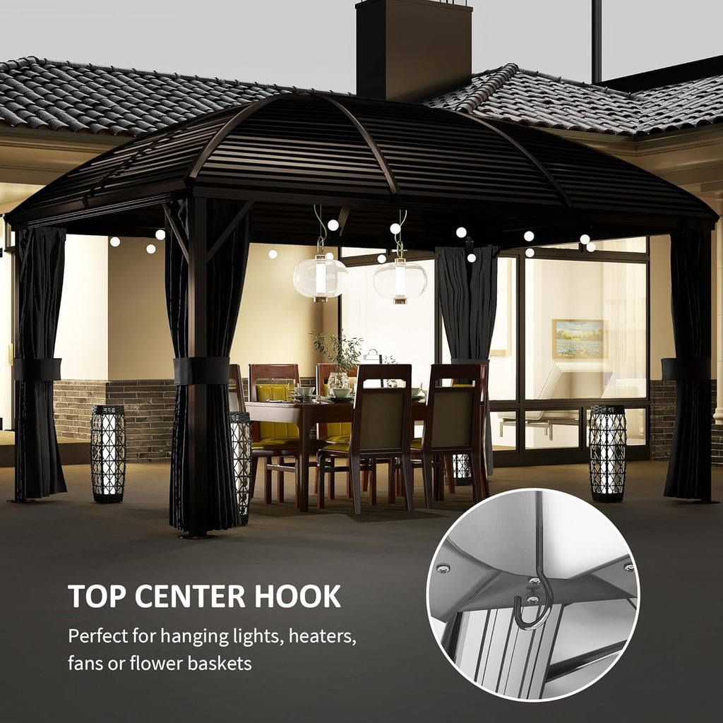 3 x 4m Hardtop Gazebo Canopy with Metal Roof