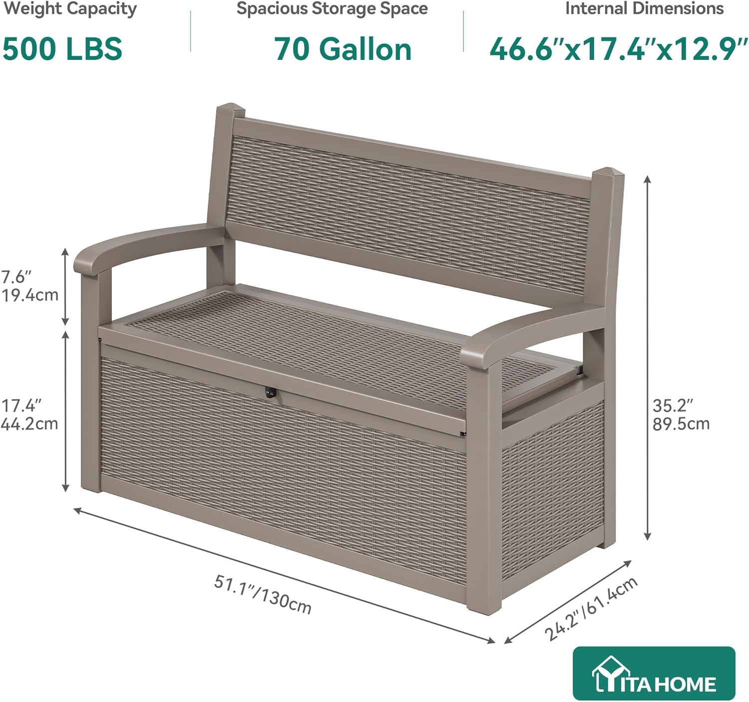 265L Storage Bench Deck Box