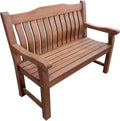 2 Seat Wooden Garden Bench - 120cm Outdoor Patio Seating