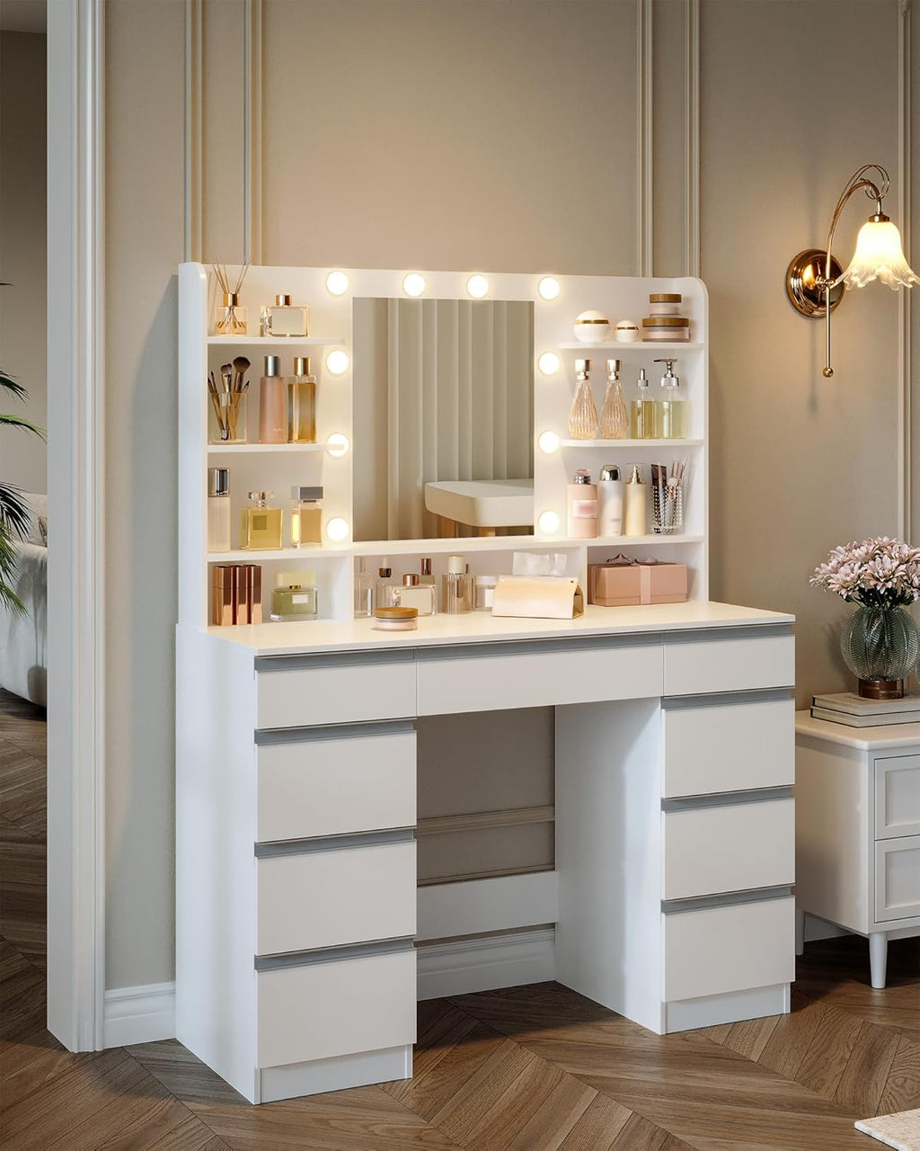 Dressing Table with Bulb Light