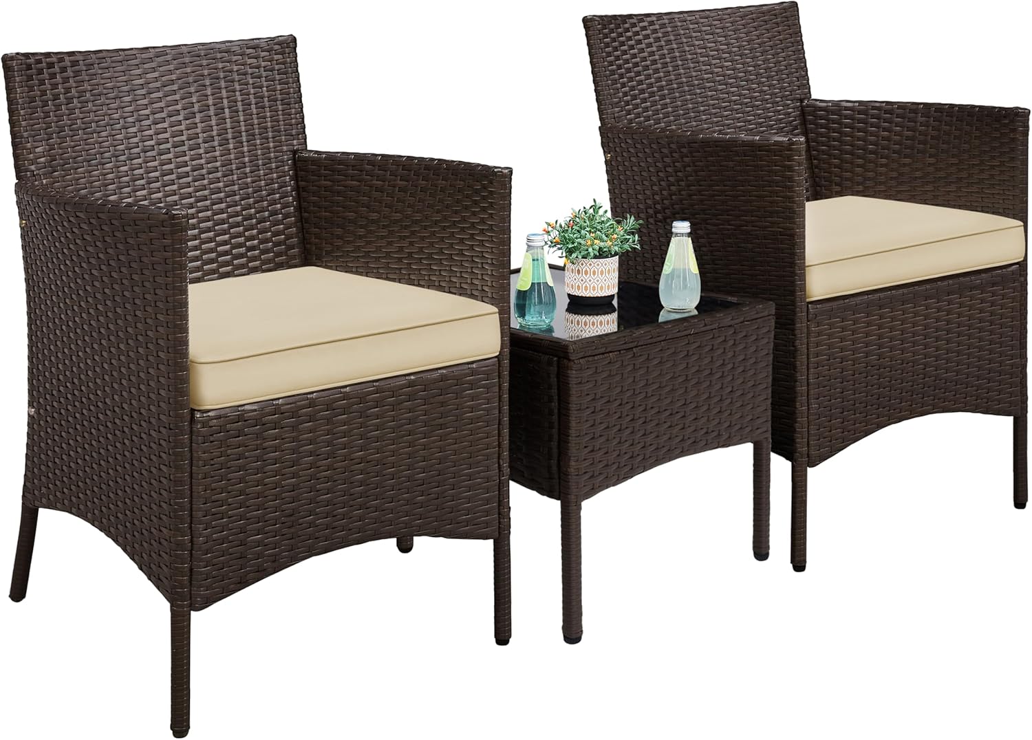 3-Piece Rattan Garden Set