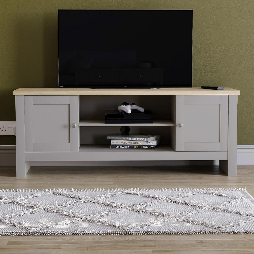 TV Unit Cabinet Stand Sideboard Entertainment Living room (Grey