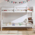 Bed Detachable Kids Children Single 3ft Bed Frame Pine Wood (White)