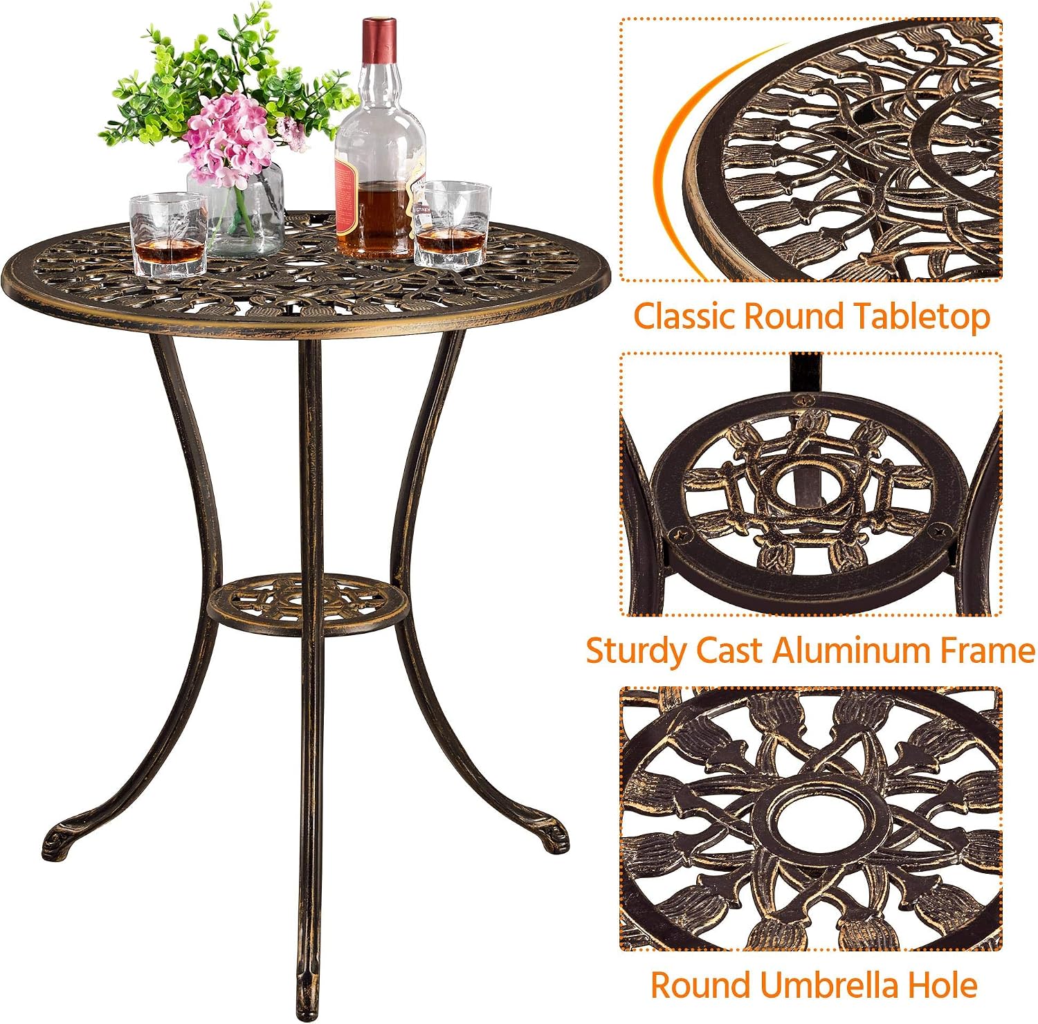 3 Piece Patio Bistro Set