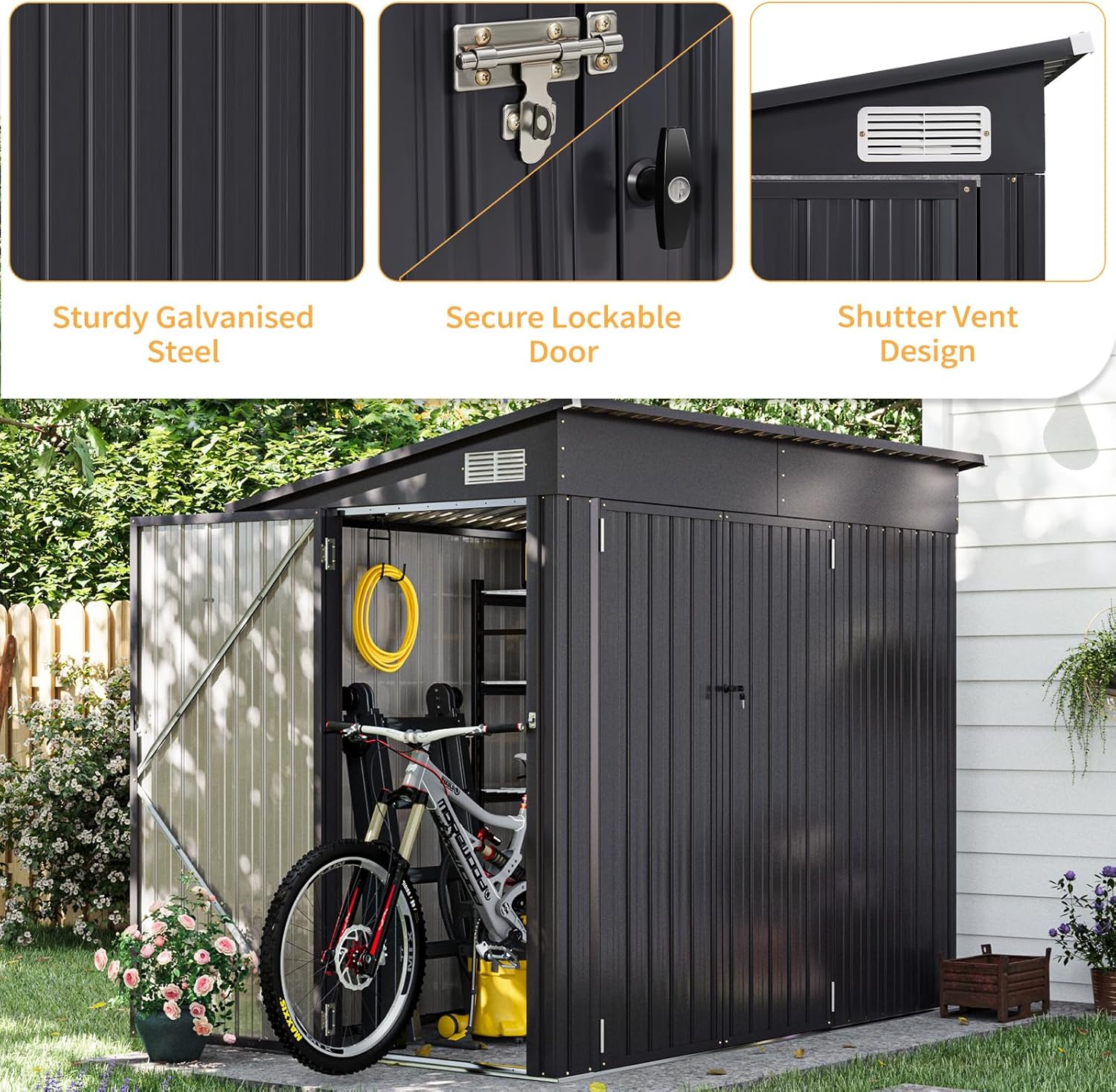 8 x 4ft Outdoor Storage Shed