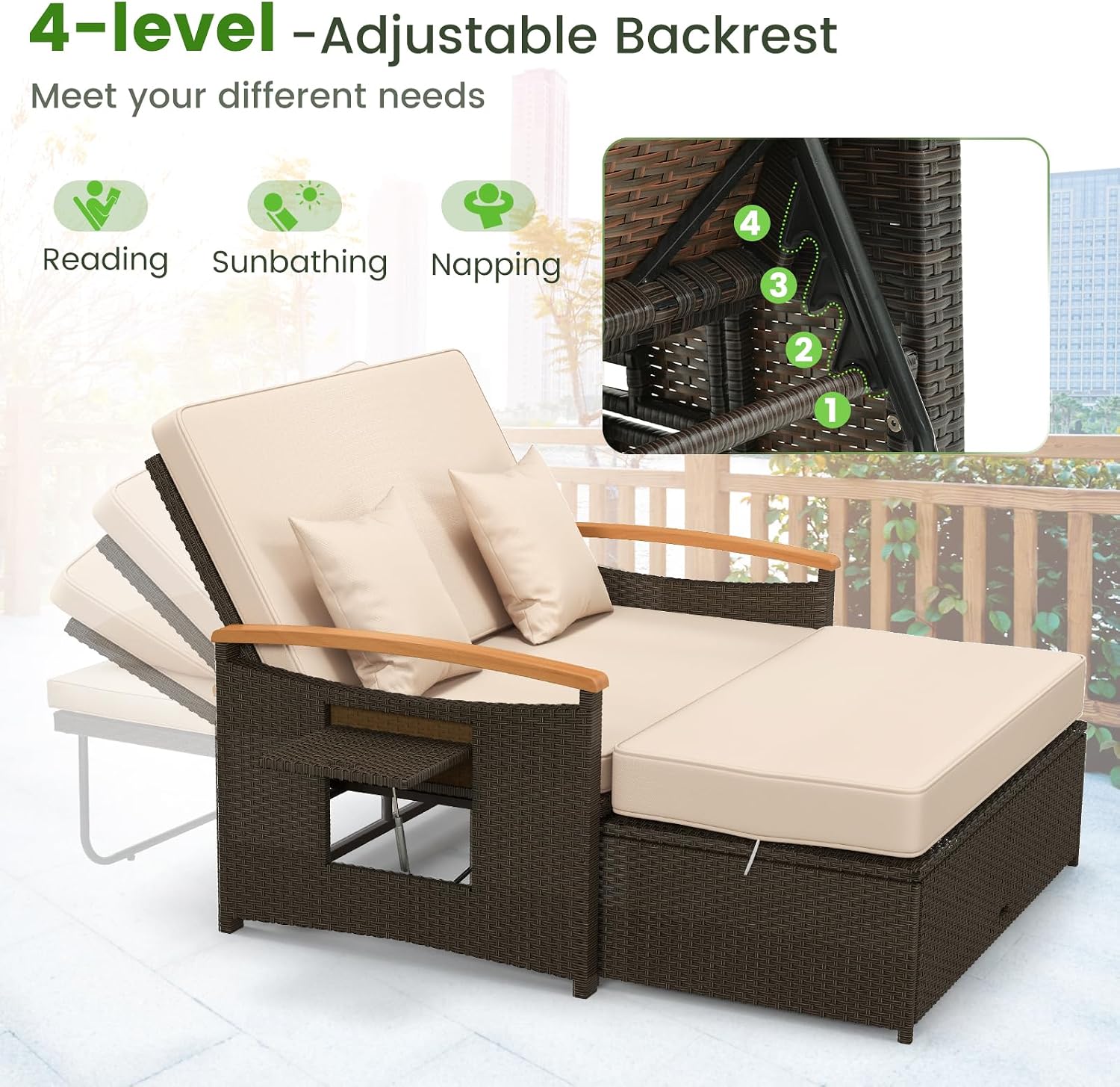 Garden Rattan Daybed