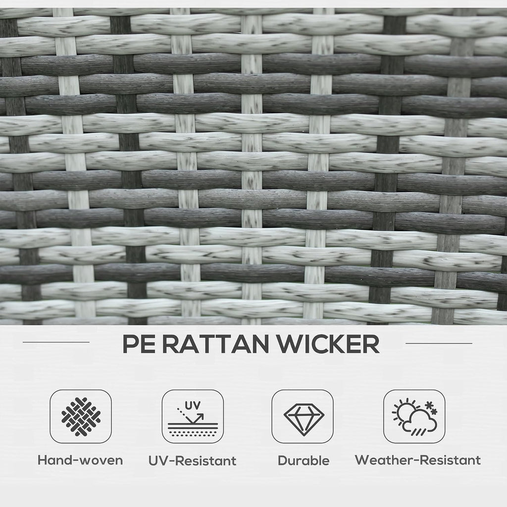 7-Piece Rattan Garden Furniture Set with Cushions