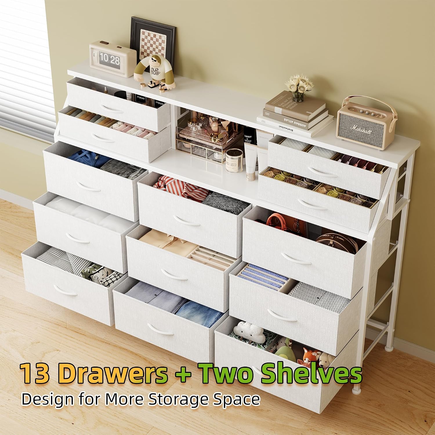 Dresser for Bedroom with 13 Drawers