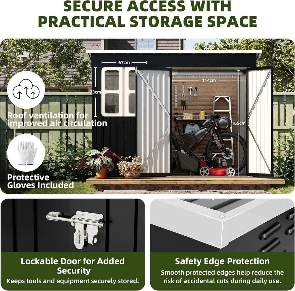 Metal Garden Shed 8.5 x 6ft