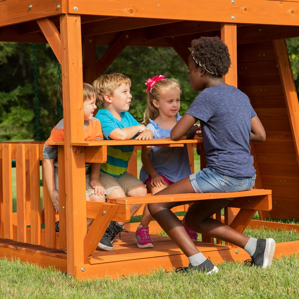 II Wooden Climbing Frame &amp; Swing Set with Slide