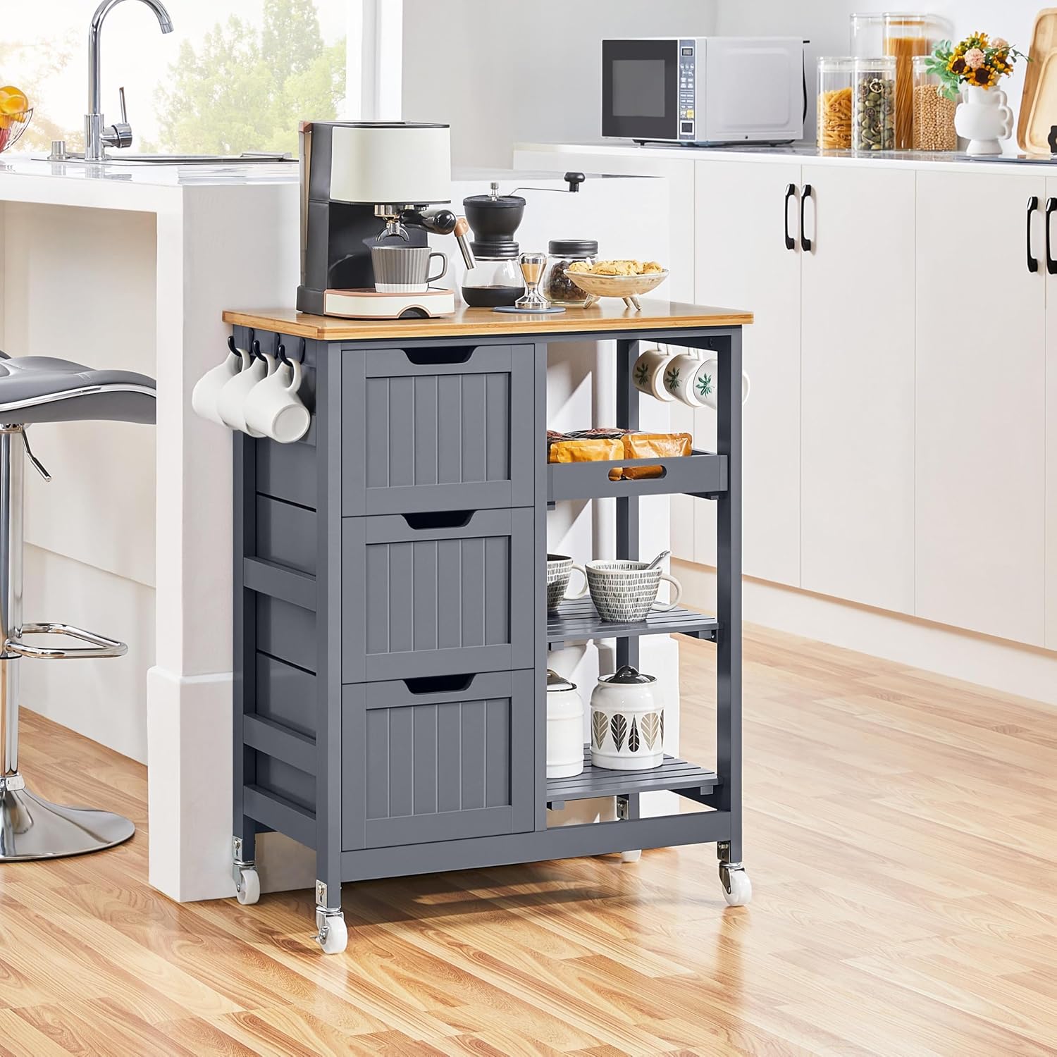 Kitchen Storage Trolley on Wheels