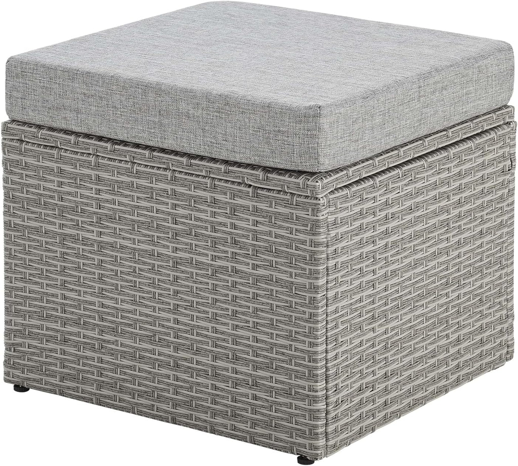 9 Seat Marilyn Corner Sofa &amp; Dining Rattan Garden Furniture Set for Indoor Outdoor Patios Gardens Conservatories (Mountain Grey)