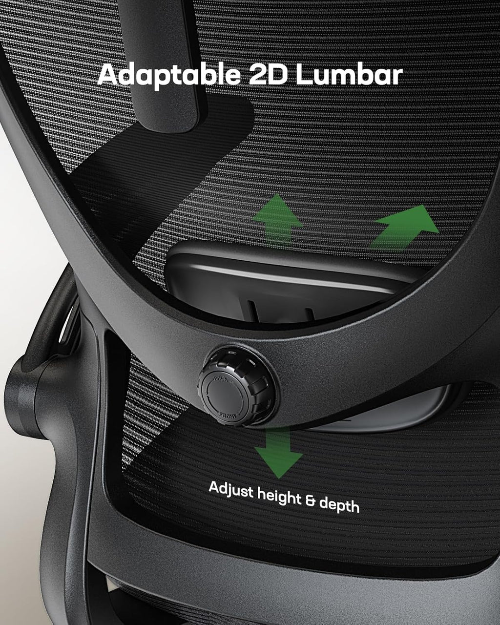 Office Chair: Computer Desk Chair with High Back Adjustable Lumbar Support 3D Armrests and Headrest 101°-120°Rocking Mesh Swivel Task Chairs for Home Office