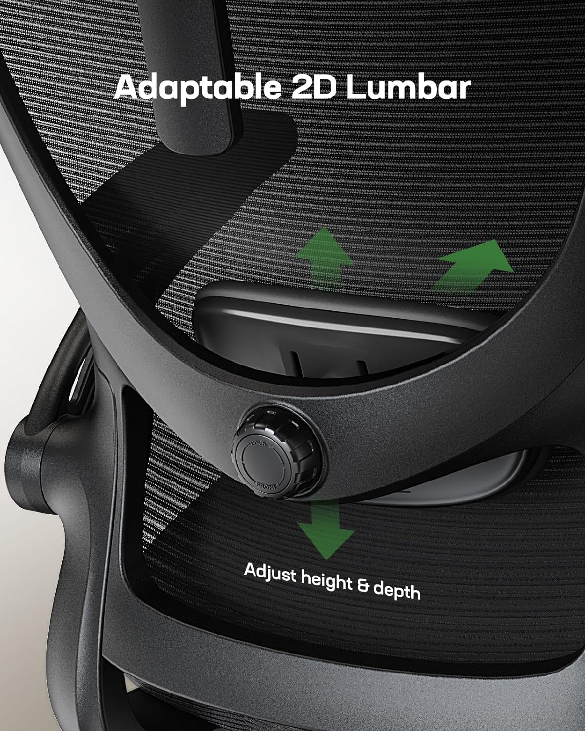 Office Chair: Computer Desk Chair with High Back Adjustable Lumbar Support 3D Armrests and Headrest 101°-120°Rocking Mesh Swivel Task Chairs for Home Office