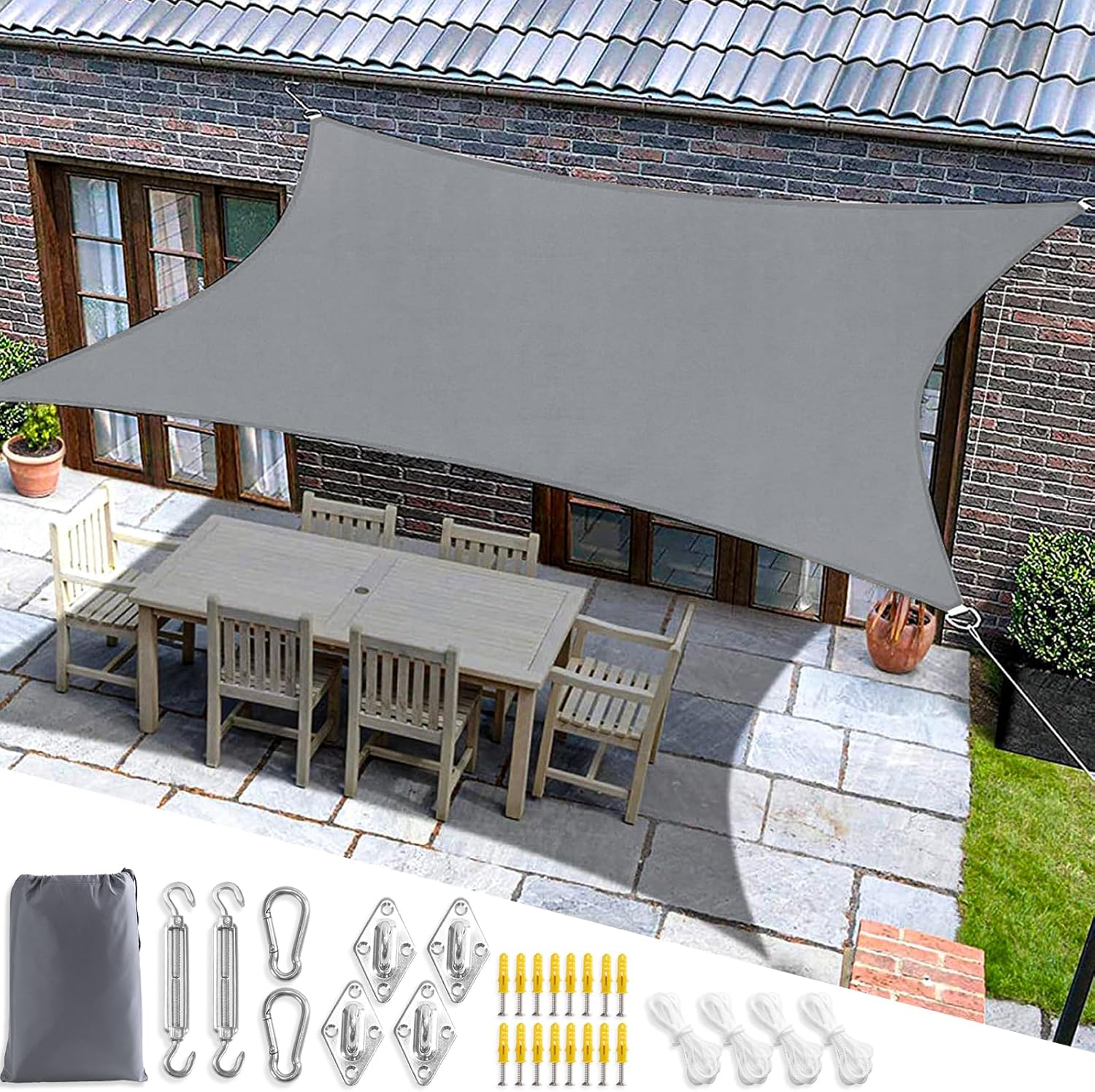 3m × 3m Waterproof Sun Shade Sail