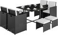 8 Seater Rattan Cube Garden Furniture Set