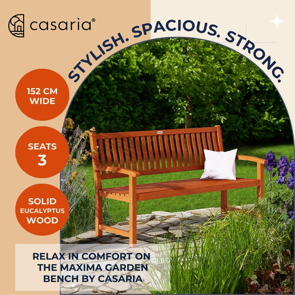 3 Seater Wooden Garden Bench