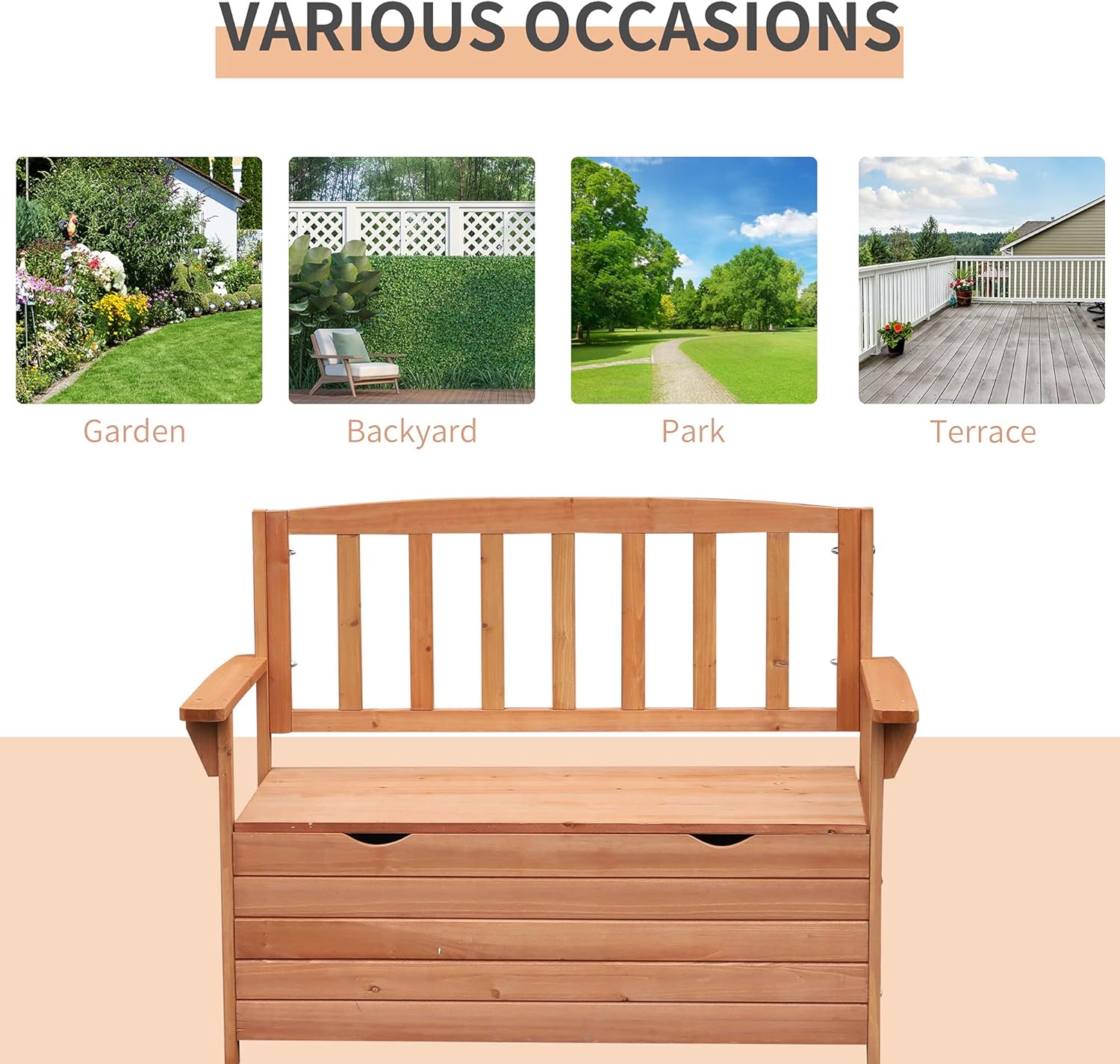 Outdoor 2 Seater Garden Bench