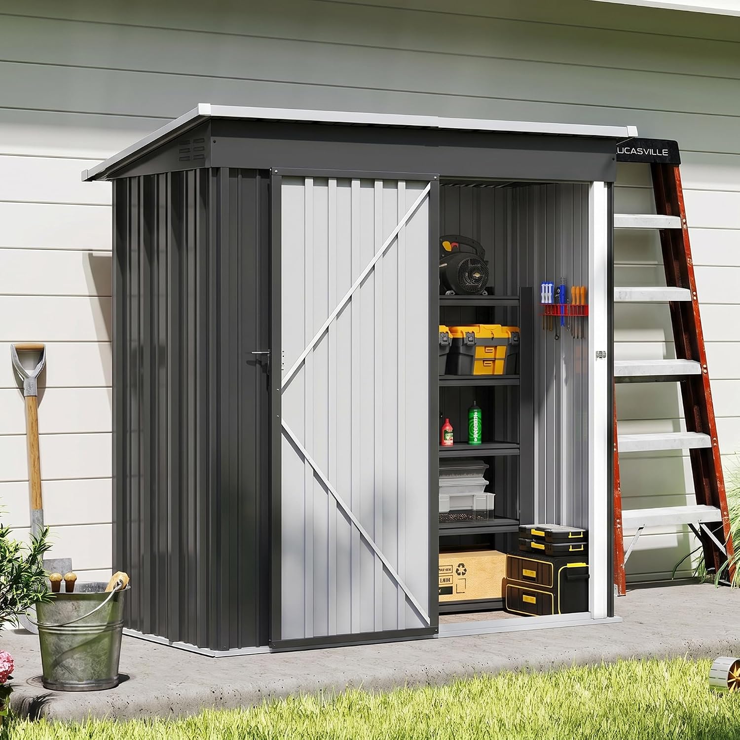Metal Garden Storage Shed 5x3 ft
