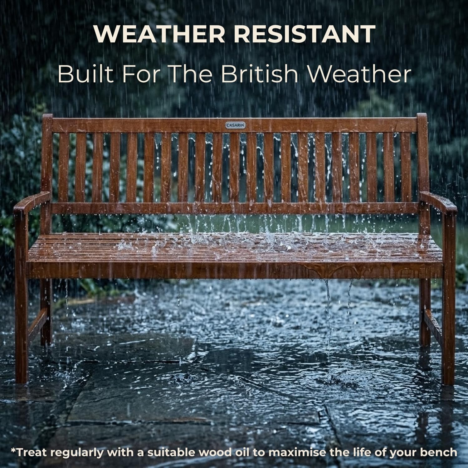 3 Seater Wooden Garden Bench