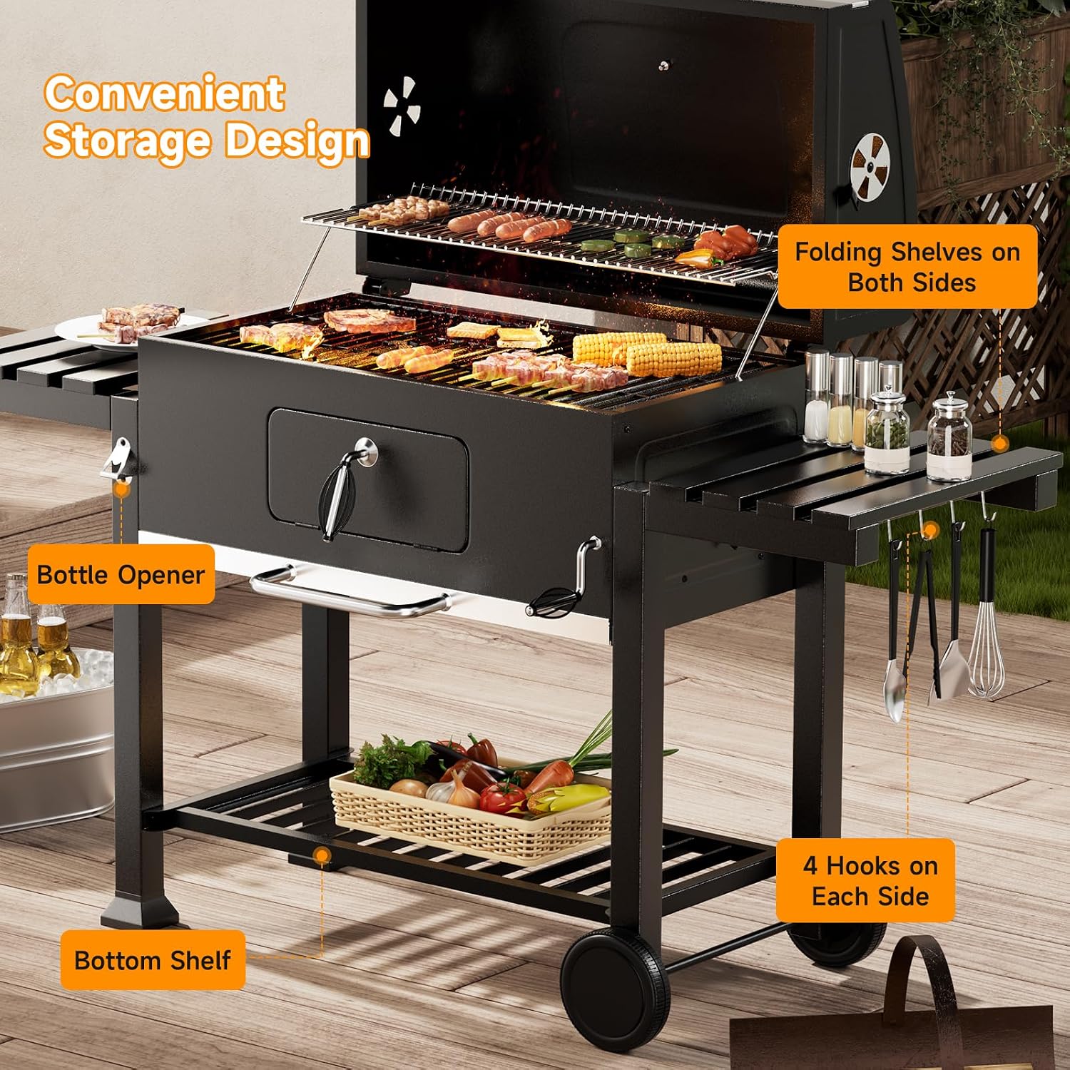 XXXL Smoker Charcoal BBQ