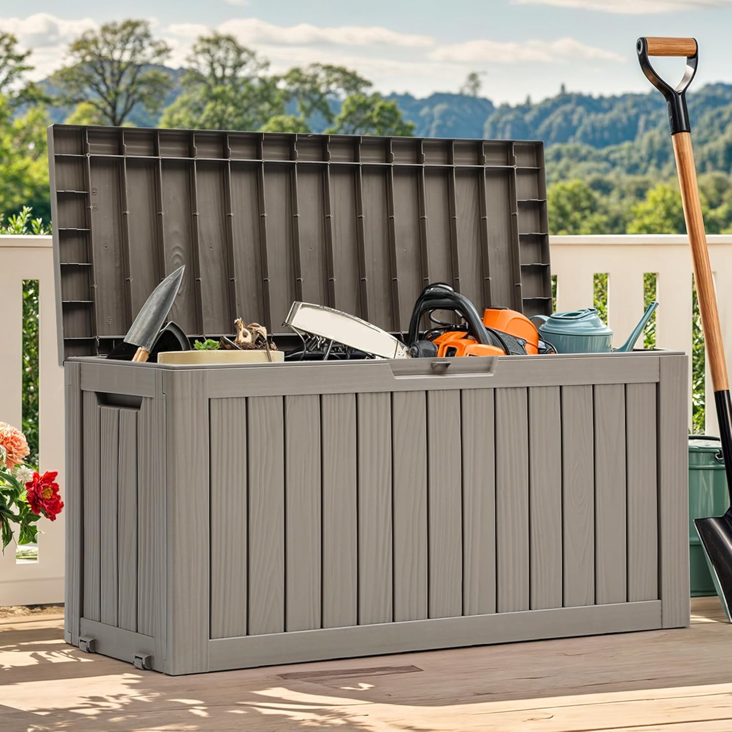 Outdoor Storage Box with Wheels