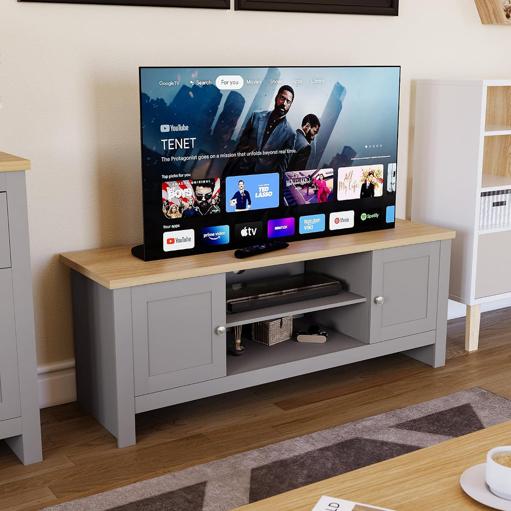 TV Unit Cabinet Stand Sideboard Entertainment Living room (Grey