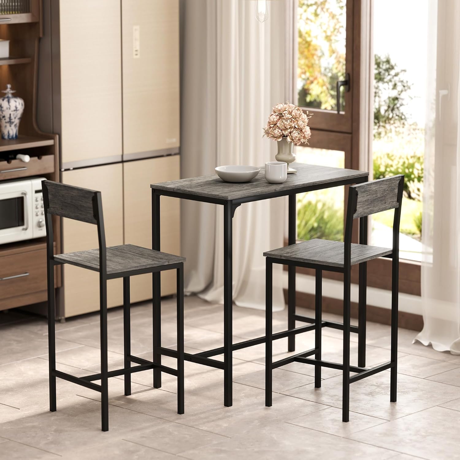 3-Piece Bar Table and Stools Set