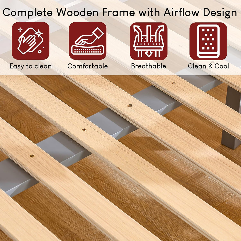 Bunk Bed Frame with Ladder