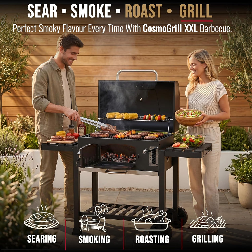 Outdoor XXL Smoker Barbecue Charcoal Portable BBQ Grill