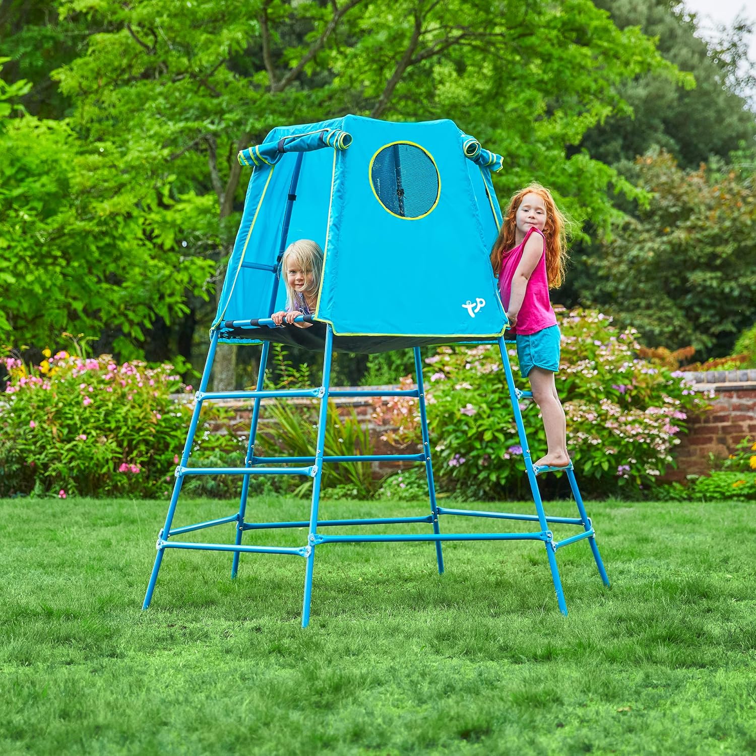Metal Climbing Frame with Platform &amp; Den
