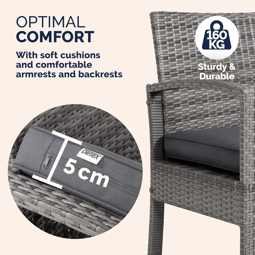 4 Piece Rattan Garden Furniture Set