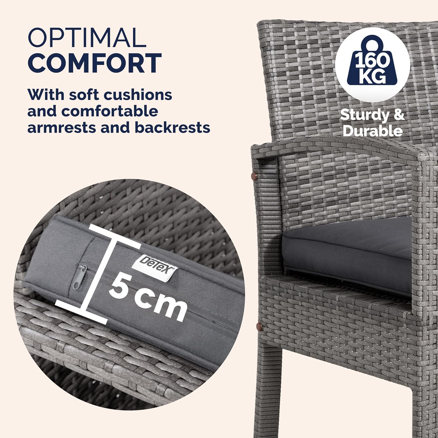 4 Piece Rattan Garden Furniture Set