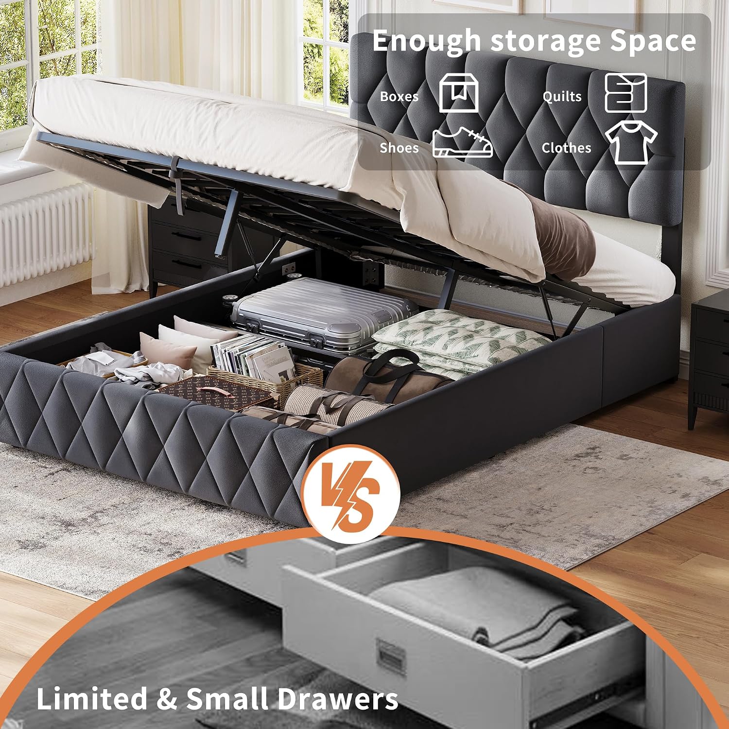 Ottoman Double Bed Frame