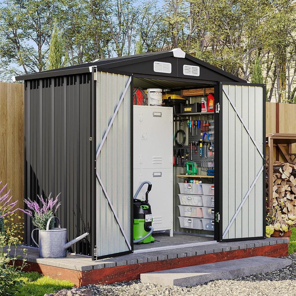 6 × 4ft Metal Garden Storage Shed