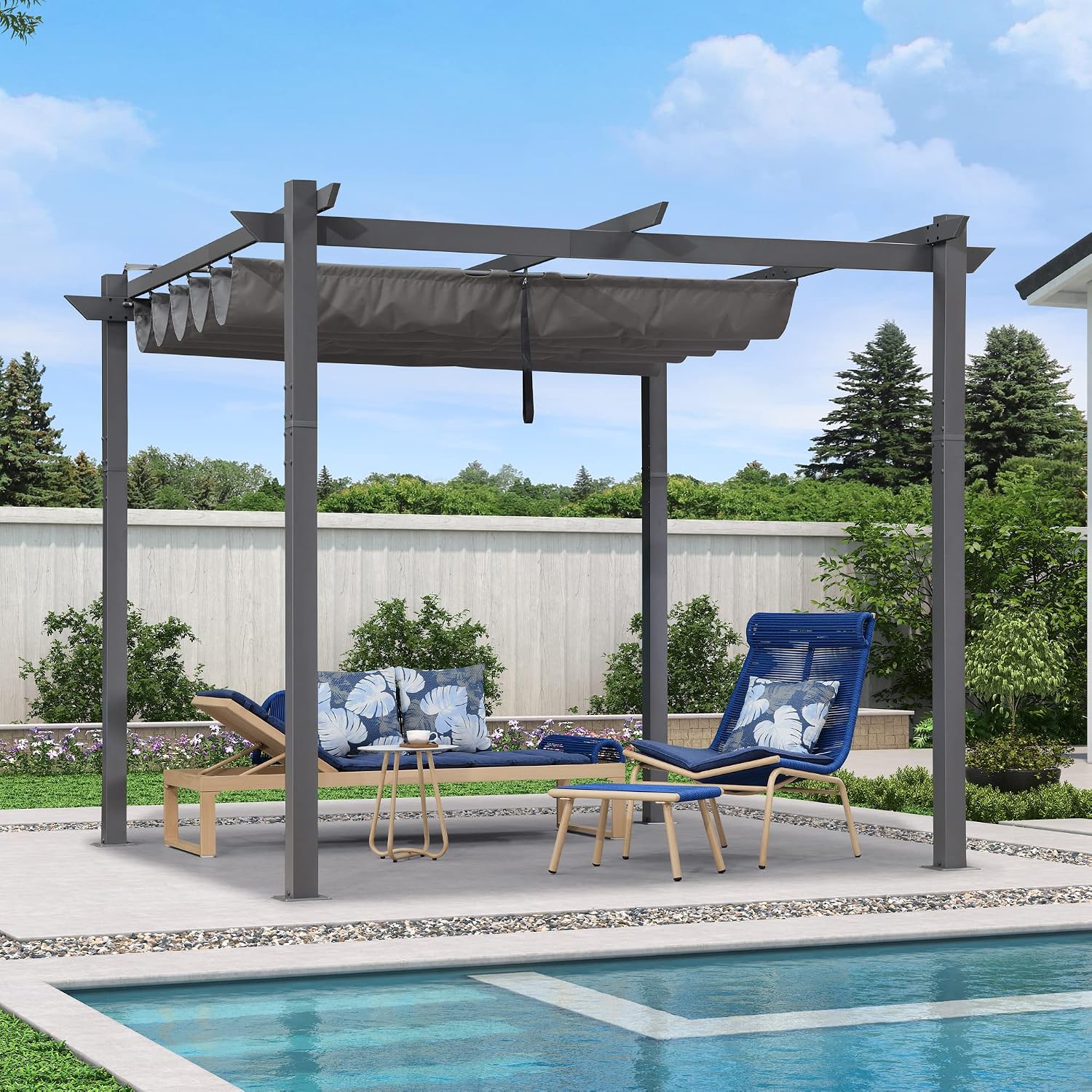 3 X 3 m Retractable Pergola