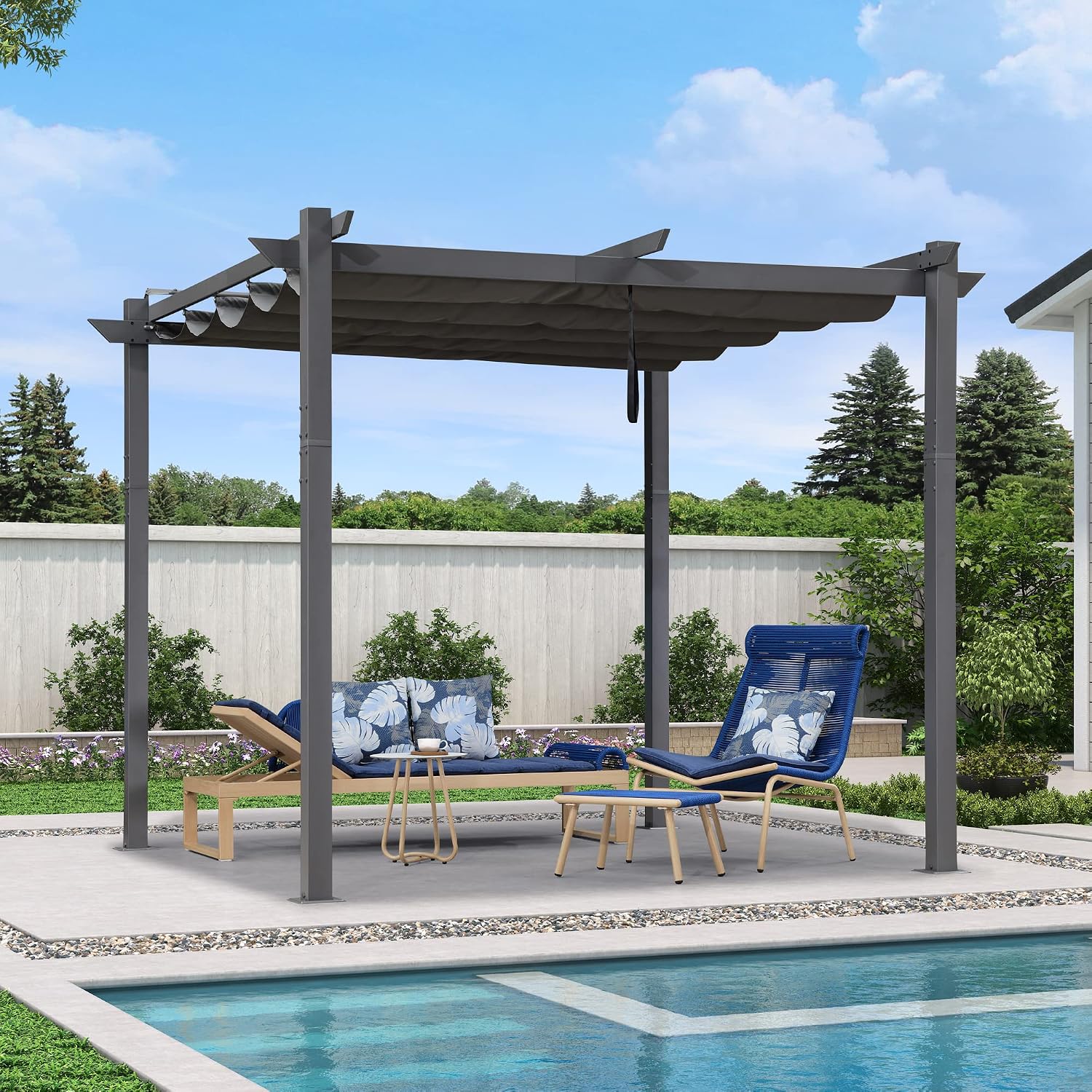 3 X 3 m Retractable Pergola