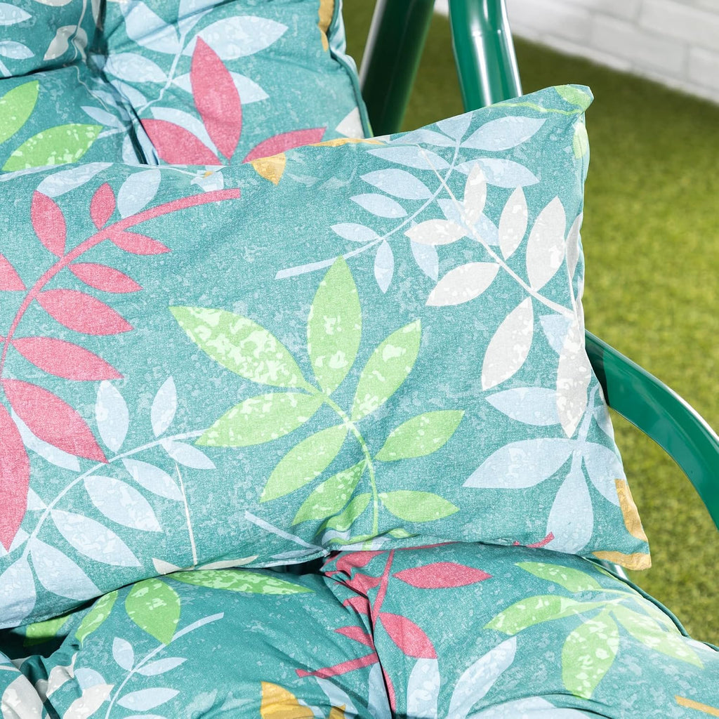 3 Seater Garden Swing Seat with Adjustable Water-Resistant Canopy and Classic Cushions