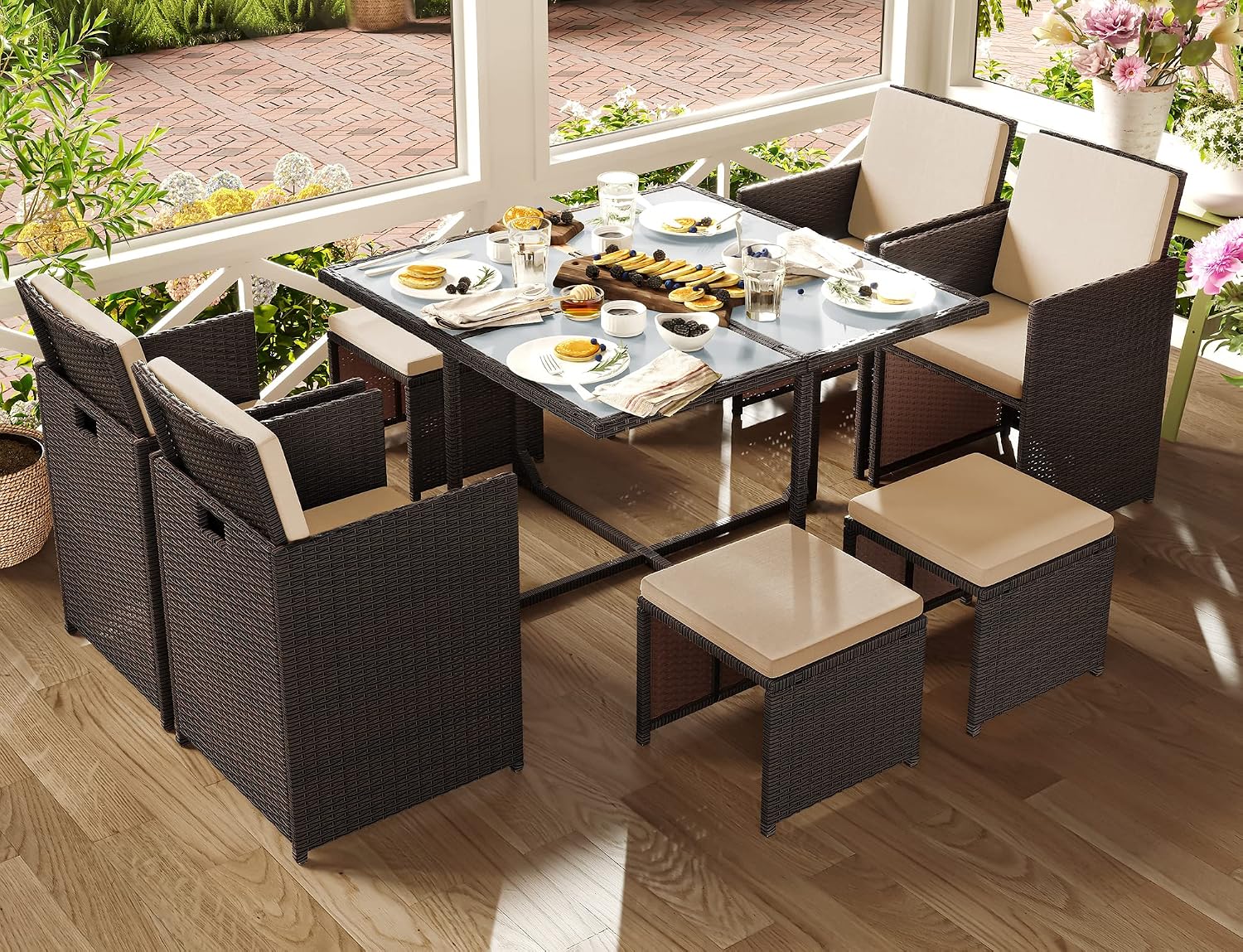 Garden Furniture Set Dining Table and Chairs