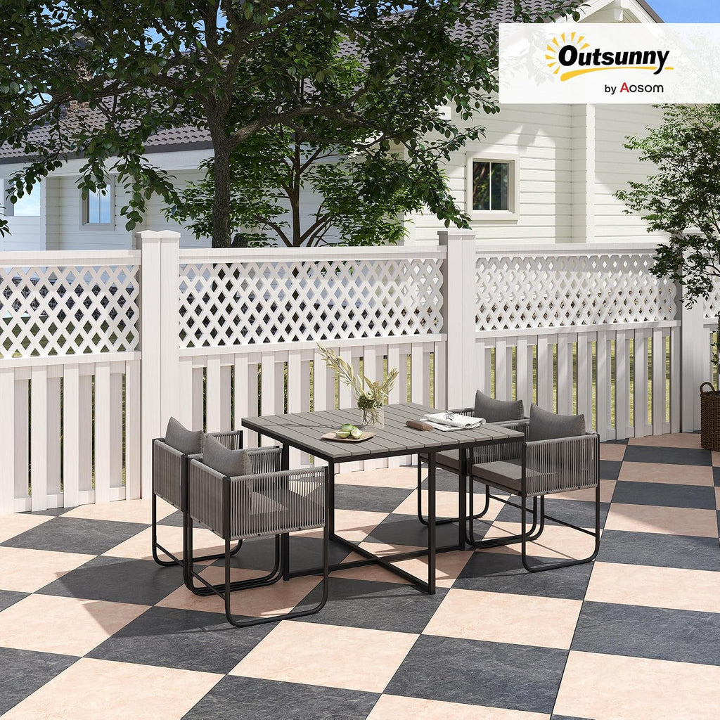 4 Seater Rattan Cube Garden Furniture Set