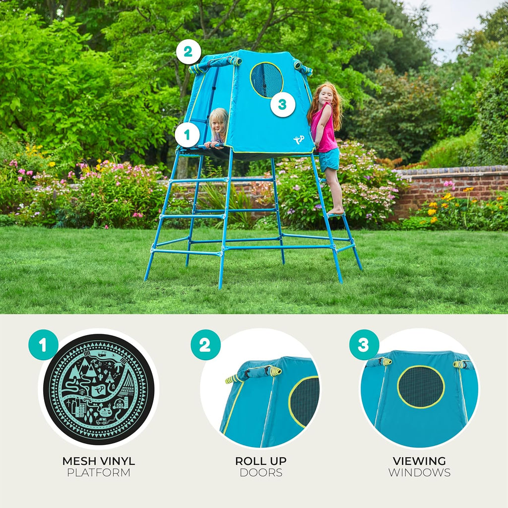 Metal Climbing Frame with Platform &amp; Den