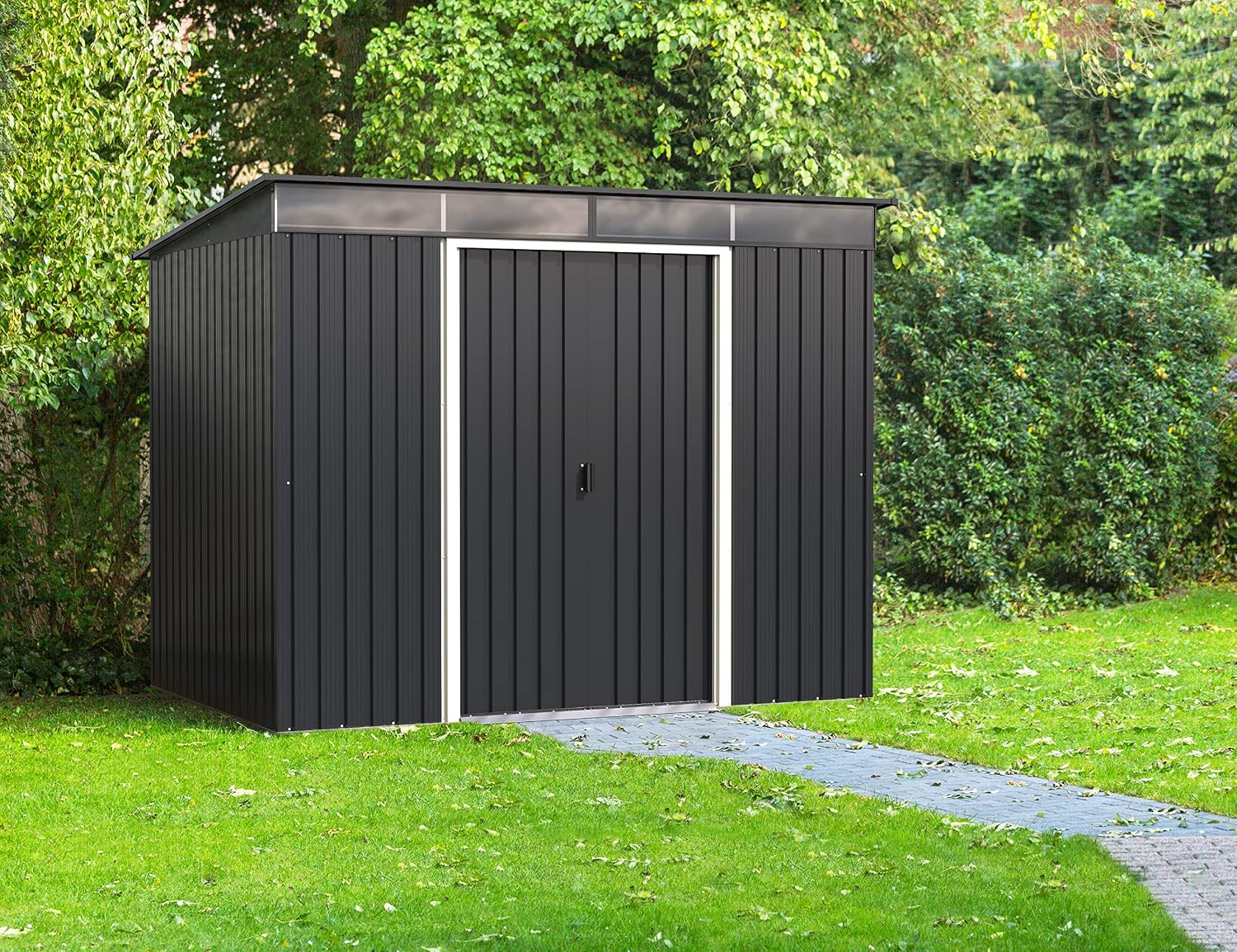 TOP Pent Roof Skylight 8 x 6 (4.86 m2) Metal Garden Shed