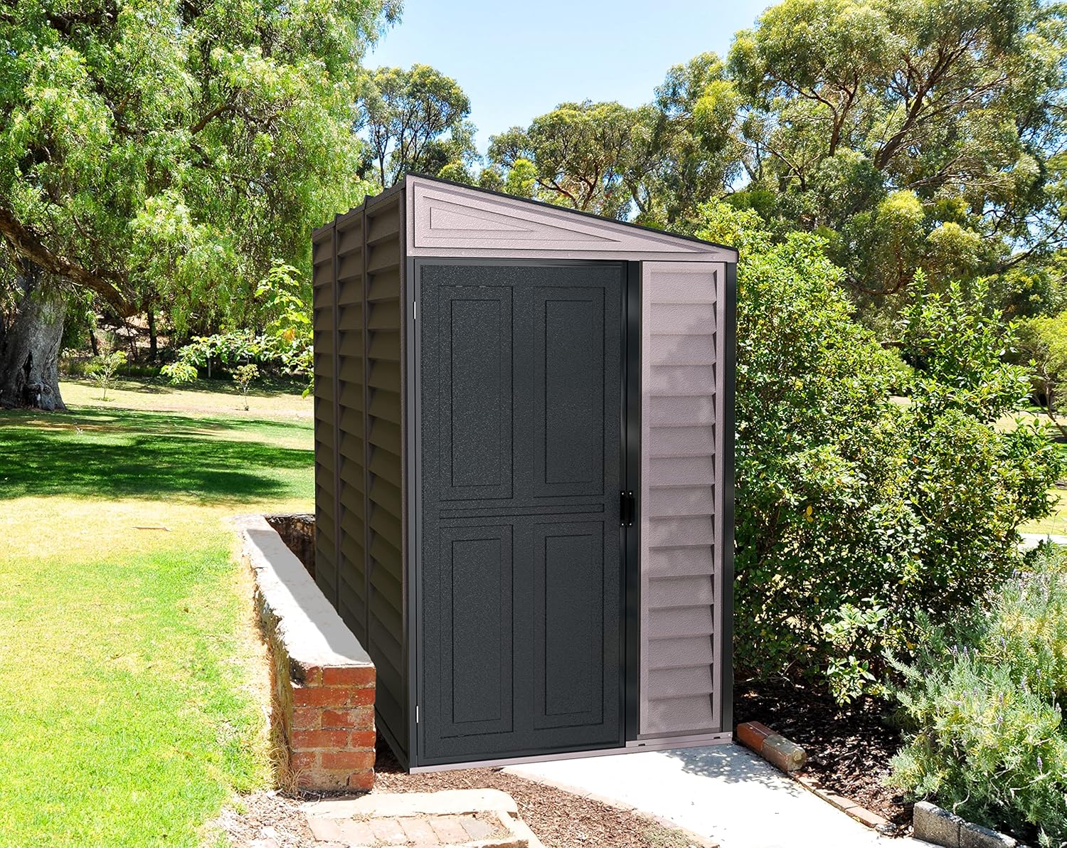 4 x 8 (2.95 m2) Plastic Garden Shed with Metal Foundation Kit